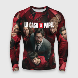 Мужской рашгард 3D Бумажный дом La Casa de Papel