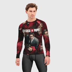 Мужской рашгард 3D Бумажный дом La Casa de Papel - фото 2