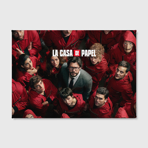 Холст прямоугольный Бумажный дом La Casa de Papel, цвет 3D печать - фото 2