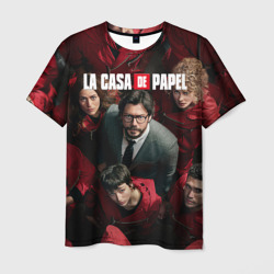 Мужская футболка 3D Бумажный дом La Casa de Papel