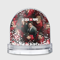 Игрушка Снежный шар Бумажный дом La Casa de Papel