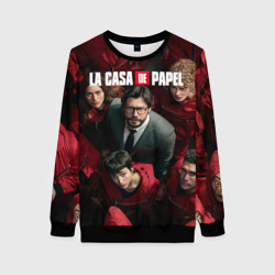 Женский свитшот 3D Бумажный дом La Casa de Papel