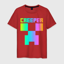 Мужская футболка хлопок Minecraft Creeper