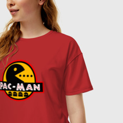 Женская футболка хлопок Oversize Pac-MAN - фото 2