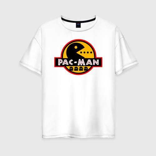 Женская футболка из хлопка оверсайз с принтом Pac-MAN, вид спереди №1