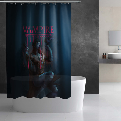 Штора 3D для ванной Vampire: The Masquerade - фото 2
