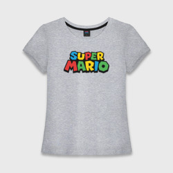 Женская футболка хлопок Slim Super Mario