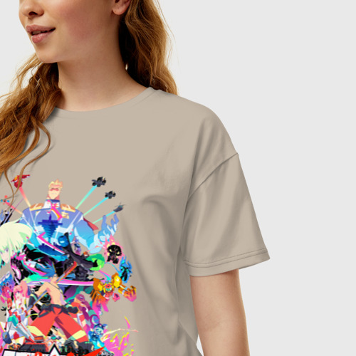 Женская футболка хлопок Oversize PROMARE, цвет миндальный - фото 3
