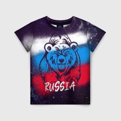 Детская футболка 3D Russia Bear