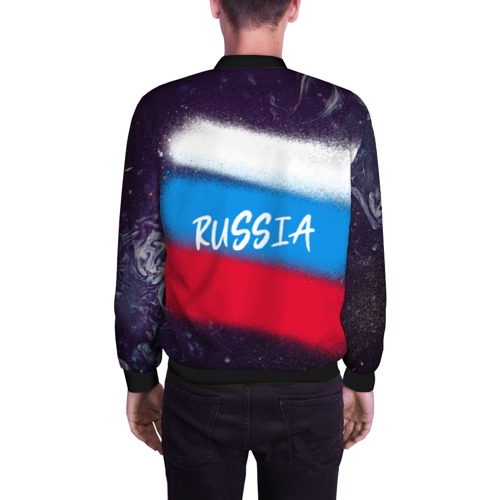 Мужской бомбер 3D Russia Bear, цвет черный - фото 4