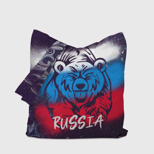 Шоппер 3D с принтом Russia Bear, вид сбоку #3