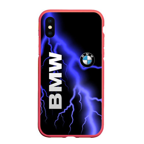 Чехол для iPhone XS Max матовый BMW, цвет красный