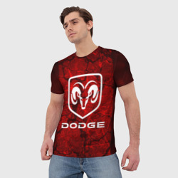 Мужская футболка 3D Dodge - фото 2