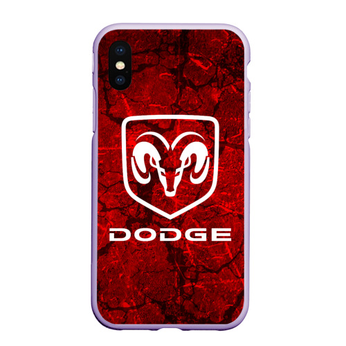 Чехол для iPhone XS Max матовый Dodge, цвет светло-сиреневый