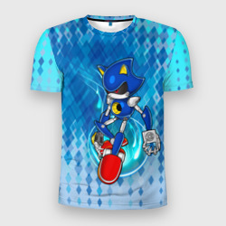 Мужская футболка 3D Slim Metal Sonic