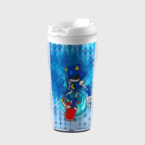 Термокружка-непроливайка Metal Sonic, цвет белый