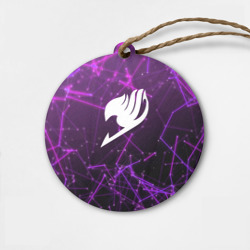 Деревянная игрушка круг Helmet Fairy tail purple stripes