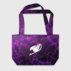Пляжная сумка 3D Helmet Fairy tail purple stripes
