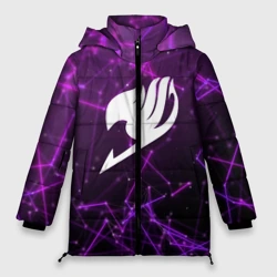 Женская зимняя куртка Oversize Helmet Fairy tail purple stripes