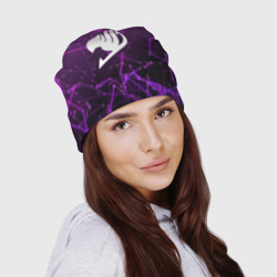 Шапка 3D Helmet Fairy tail purple stripes - фото 2