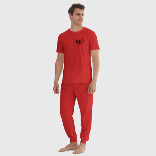 Мужская пижама хлопок ТИКТОКЕР - PAYTON MOORMEIE., цвет красный - фото 5
