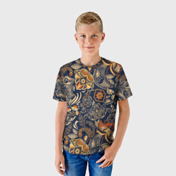 Детская футболка 3D Узор орнамент цветы этно - фото 2