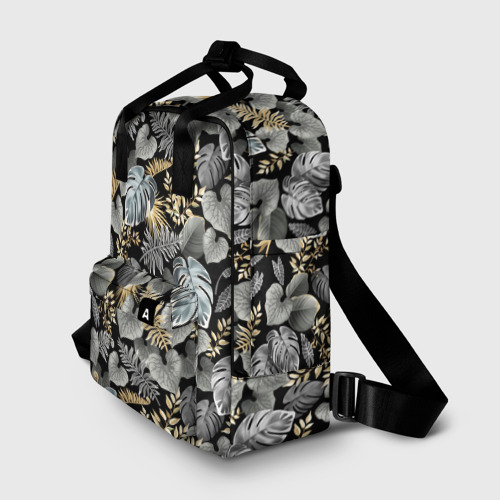 Женский рюкзак 3D Серебряные листочки - фото 2