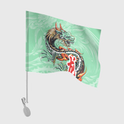 Флаг для автомобиля Изумрудный дракон