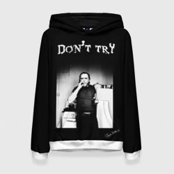 Женская толстовка 3D Чарльз Буковски, "Не старайся"