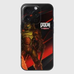 Чехол для iPhone 16 Pro Max силиконовый с защитой камеры Doom eternal