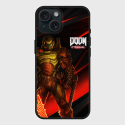 Чехол силиконовый для Apple iPhone 15 матовый Doom eternal