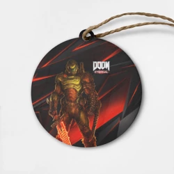 Деревянная игрушка круг Doom eternal