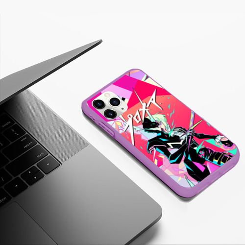 Чехол для iPhone 11 Pro Max матовый Promare, цвет фиолетовый - фото 5