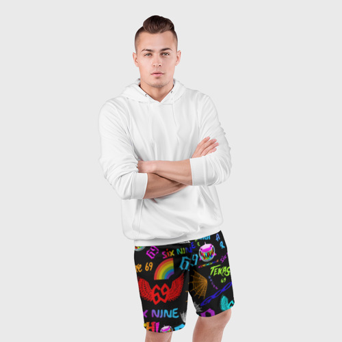 Мужские шорты спортивные с принтом 6IX9INE, фото #4