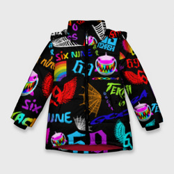 Зимняя куртка для девочек 3D 6ix9ine