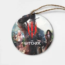 Деревянная игрушка круг The Witcher