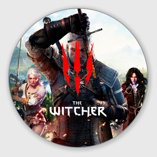 Круглый коврик для мышки The Witcher