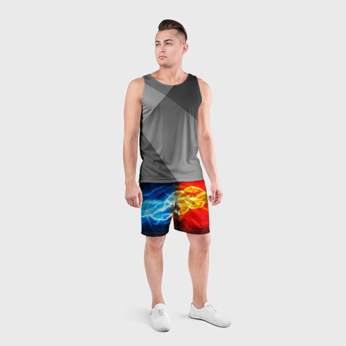 Мужские шорты спортивные Битва молний, цвет 3D печать - фото 4