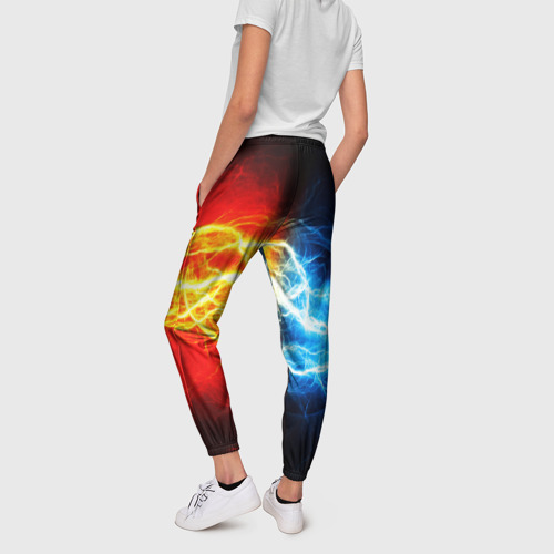 Женские брюки 3D с принтом БИТВА МОЛНИЙ, вид сзади #2