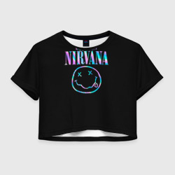 Женская футболка Crop-top 3D NirvanaСпина