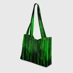 Пляжная сумка 3D Матрица код цифры программист - фото 2