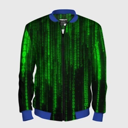 Мужской бомбер 3D Матрица код цифры программист