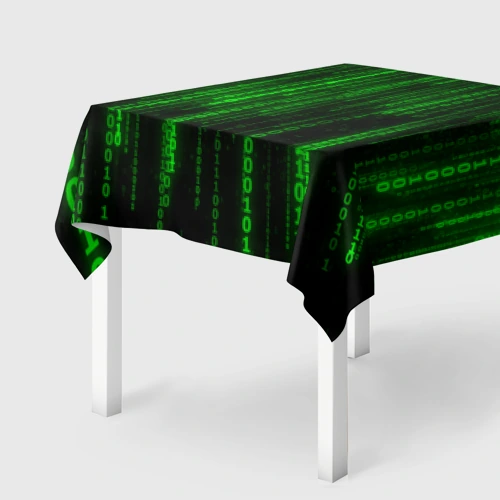 Скатерть 3D Матрица код цифры программист