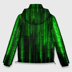 Мужская зимняя куртка 3D Матрица код цифры программист - фото 2
