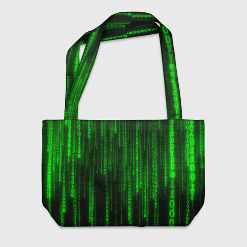 Пляжная сумка 3D Матрица код цифры программист - фото 2
