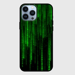 Чехол для iPhone 13 Pro Max Матрица код цифры программист