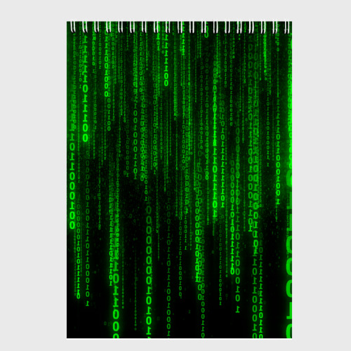 Скетчбук Матрица код цифры программист, цвет белый - фото 2