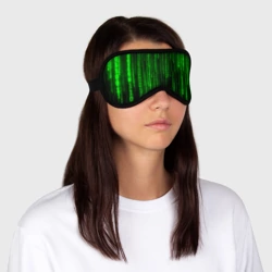 Маска для сна 3D Матрица код цифры программист - фото 2