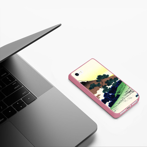 Чехол для iPhone 5/5S матовый Япония, цвет малиновый - фото 5