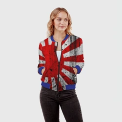 Женский бомбер 3D Японский флаг JDM - фото 2